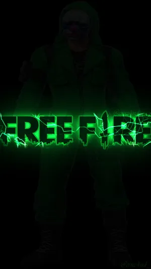 Free Fire 2021 Green Typography Wallpaper