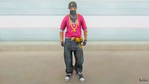 Free Fire Hip Hop Bundle Character Standing Wallpaper