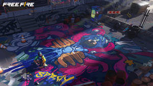 Free Fire Hip Hop Bundle Graffiti Floor Wallpaper