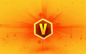 Free Fire V Badge Banner Wallpaper