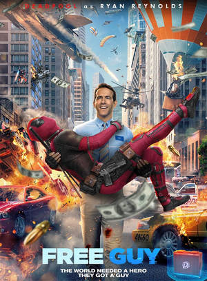 Free Guy Deadpool Poster Wallpaper