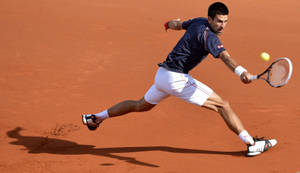 French Open Single Tournament Novak Djokovic Wallpaper