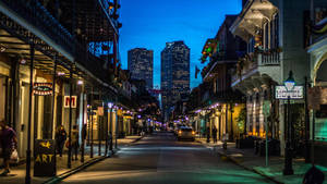 French Quarter Street View Wallpaper