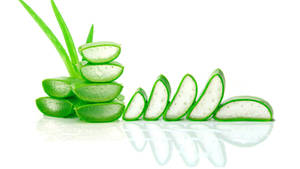 Fresh Aloe Vera Slices Stacked Neatly Wallpaper