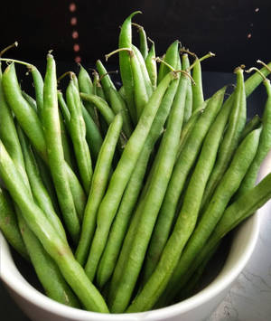 Fresh Harvest Of French Beans Wallpaper