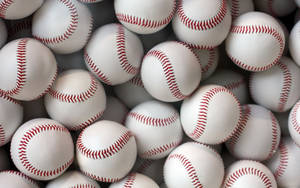 Fresh White Baseball Pile Wallpaper