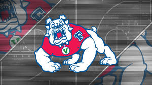 Fresno Bulldogs Logo Abstract Background Wallpaper