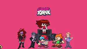 Friday Night Funkin Pink Backdrop Wallpaper