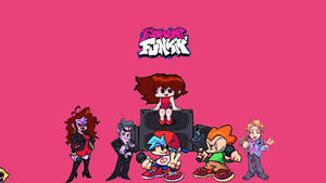 Friday Night Funkin Pink Backdrop Wallpaper