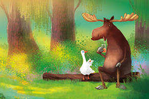 Friends Goose And Moose Wallpaper