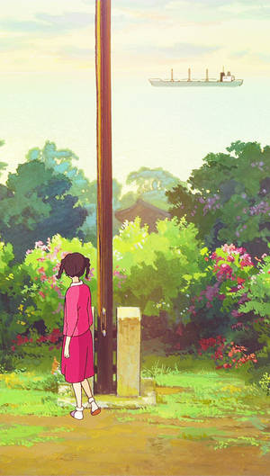 From Up On Poppy Hill Umi In Pink Wallpaper