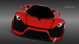 Front Of Red Pagani From Iphone Wallpaper