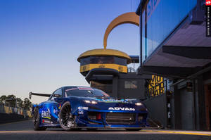 Front View Blue Rx7 Car Wallpaper