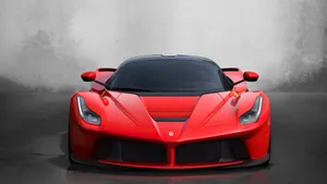 Front View Red Laferrari Wallpaper