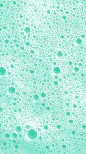 Frothy Pastel Green Aesthetic Bubbles Wallpaper