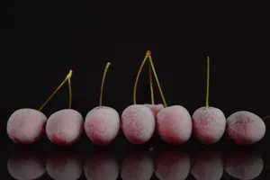 Frozen Cherries Reflection Wallpaper