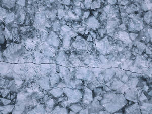 Frozen Ice With Crannies Wallpaper
