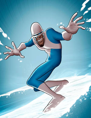 Frozone Ski Graphic Art Wallpaper