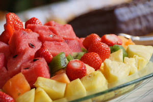 Fruit Salad And Pineapple Wallpaper