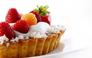 Fruity Tart Desserts Wallpaper