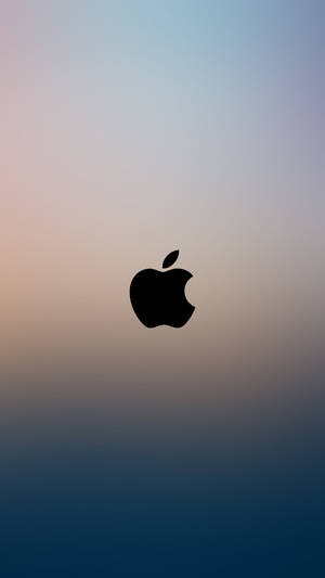 Full Hd Apple Black Logo On Gradient Wallpaper