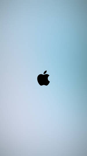 Full Hd Apple On Faded Blue Wallpaper