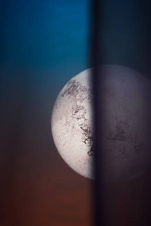 Full Moon Behind Curtain Wallpaper