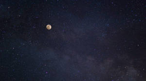 Full Moon In Starry Sky Wallpaper