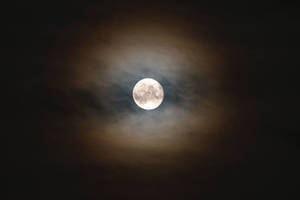 Full Moon, Moon, Night, Clouds Wallpaper