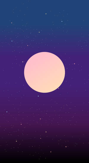 Full Moon On Purple Sky Screen Saver Wallpaper