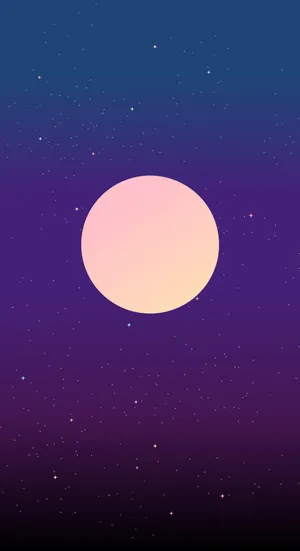 Full Moon On Purple Sky Screen Saver Wallpaper