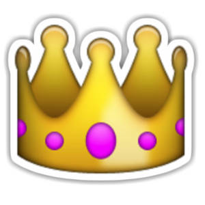 Full Screen Crown Emoji Wallpaper