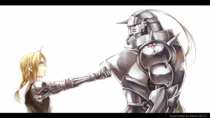 Fullmetal Alchemist Brothers Fist Bump Wallpaper