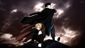 Fullmetal Alchemist Edward And Roy Back To Back Wallpaper