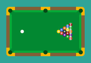 Fun Billiards Game From Above Wallpaper