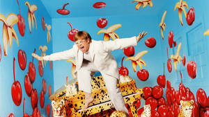 Fun Elton John Fruits Photo Wallpaper