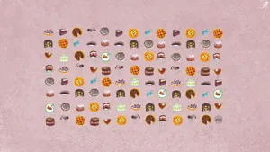 Fun Food Pattern Tumblr Desktop Wallpaper