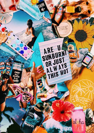 Fun Summer Memories Beach Collage Wallpaper