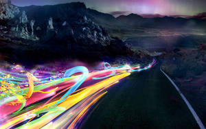 Funky Artistic Road Wallpaper