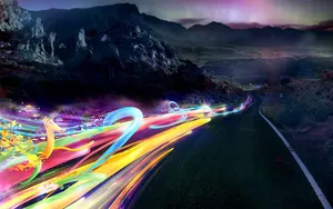 Funky Artistic Road Wallpaper