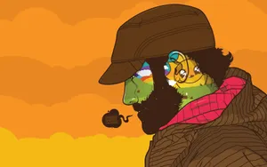 Funky Man In Hat Wallpaper