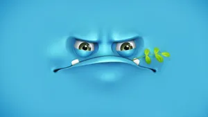 Funny Face Stem Bite Wallpaper