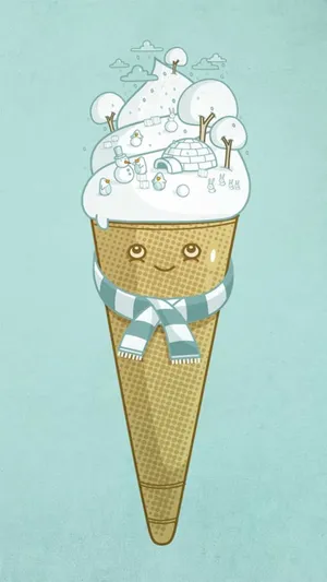 Funny Iphone Ice Cream Wallpaper
