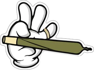 Funny Weed Cute Hand Wallpaper