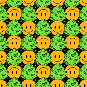 Funny Weed Smiley Face Wallpaper