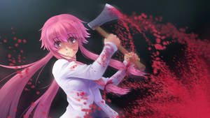 Future Diary Yuno's Axe Wallpaper