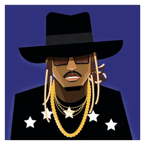 Future Rapper Blue Digital Art Wallpaper