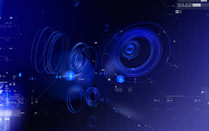 Futuristic Blue Abstract Technology Background Wallpaper