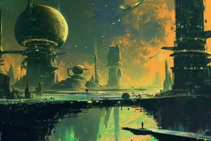 Futuristic_ Cityscape_ Artwork Wallpaper