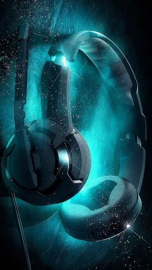 Futuristic Headphones Art Wallpaper